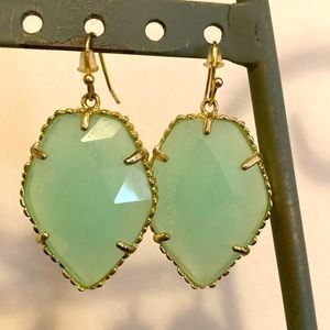 Kendra Scott earrings in aqua